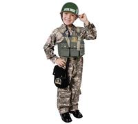 Dress Up America Army Special Forces Costume Set With Navy Seal Helmet - Role Play Kids Army Costume For Kids - Fancy Dress Military Costume