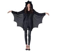 Dress Up America Bat Costume for Adults - Women's Black Bat Jumpsuit Romper With Wings - Great For Role-Play & Fun
