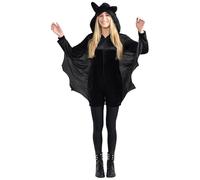 Dress Up America Bat Costume for Adults - Women's Black Bat Jumpsuit Romper With Wings - Great For Role-Play & Fun