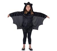 Dress Up America Bat Costume For Kids - Girls Black Bat Jumpsuit Romper With Wings - Great For Role-Play & Fun