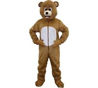 Dress Up America Brown Mascot Bear Costume for Kids and Adults - Brown Bear Role Play Costume - Beautiful Cosplay Costumes For Kids and Adults