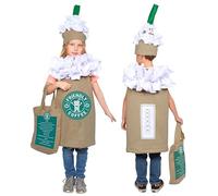 Dress Up America Coffee Costume for Kids - Cute Cappuccino/Frappuccino/Latte Dress-Up for Boys and Girls
