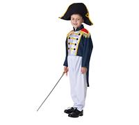 Dress Up America Colonial General Costume Set - Historical Colonial Roleplay Set For Kids - Great Gift For Role-Play & Fun