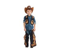 Dress Up America Cowboy Costume for Boys - Kids Cowboy Chaps and Vest Set - Feels Like Real Chaps
