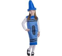 Dress Up America Crayon Costume Kids - Crayon Fancy Dress Kids Great Role Play Costume Set - Blue Crayon Costume For Girls And Boys