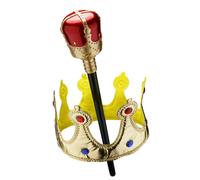 Dress Up America Crown for Kids - Kings Crown & Scepter Accessory Set