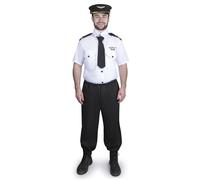 Dress up America Deluxe Pilot Role Play-Fancy Dress Halloween Party Costume-Cosplay Outfit for Adult, 1, Medium(Height: 5'5''-6'4'', Waist: 39-44 inches)