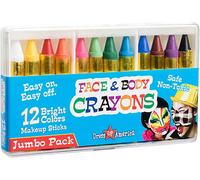 Dress Up America Face Paint Crayons - With Artbook & Easy To Follow Facepaintin