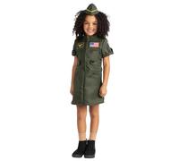 Dress Up America Fighter Pilot Costume for Girls - Air Force Fighter Girls Pilot Costume - Top Gun Pilot Costume for Girls