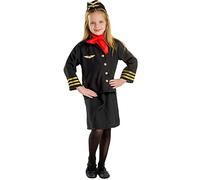 Dress Up America Flight Attendant Costume for Kids - Stewardess Costume Set for Girls - Role Play Dress Up Set