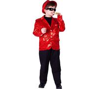 Dress Up America Fully lined Red Sequin Jacket For Kids - Beautiful Dress Up Set