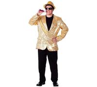 Dress Up America Fully Lined Sequin Jacket for Adult - Beautiful Dress Up Set for Role Play Gold