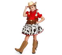 Dress Up America Girls Cutie Star Cowgirl Halloween Deluxe Outfit - Beautiful Dress Up Set for Role Play