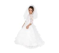 Dress Up America Girls Dreamy Bride Little Girl Wedding Bridal Outfit - Beautiful Dress Up Set for Role Play