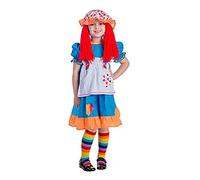 Dress Up America Girls Kids Rainbow Rag Doll Costume - Beautiful Dress Up Set