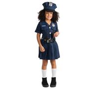 Dress Up America Girl's Police Officer Costume Sassy Police Officer Dress - Beautiful Dress Up Set for Role Play
