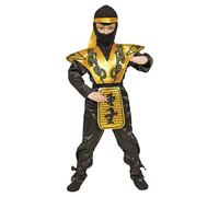 Dress Up America Gold Ninja Costume - Fierce Samurai Warrior Costume for Boys
