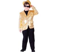 Dress Up America Fully lined Gold Sequin Jacket For Kids - Beautiful Dress Up Set for Role Play