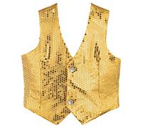 Dress Up America Adults Sequin Vest - Gold Shiny Vest - Party Costume for Men