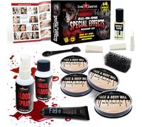 Dress Up America Halloween Makeup Kit - Face and Body Wax, Latex and Fake Blood