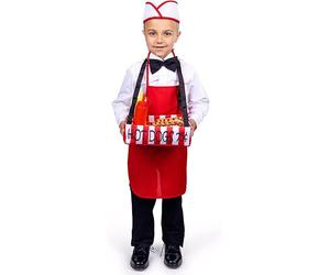 Dress Up America Hot Dog Vendor Costume - Kids Waiter Costume Set