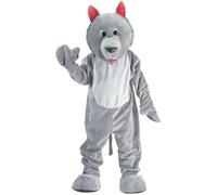 Dress Up America Hungry Wolf Mascot Costume for Kids, Ages 12-14 (Waist 34-38 Inch, Height 50-57 Inch), Grey