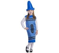 Dress Up America Crayon Costume Kids - Crayon Fancy Dress Kids Great Role Play Costume Set - Blue Crayon Costume For Girls And Boys