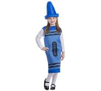 Dress Up America Kids Crayon Costume Blue Costume for Boys and Girls Fun Set