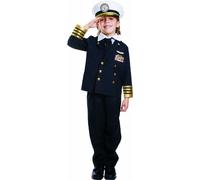 Dress Up America Kids Navy Admiral Costume - Role Play Costume For Kids