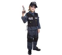 Dress Up America Kids SWAT Costume - Deluxe S.W.A.T. Police Officer Dress-Up Se