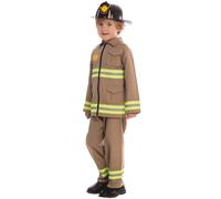 Dress Up America Kids KJ Firefighter Costume - Beautiful Dress Up Set for Role Play