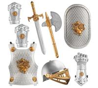 Dress Up America Knight Armor Set for Kids - Medieval Shield and Helmet Playset - Royal Knight Dress Up for Boys