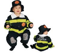 Dress Up America Little Baby Deluxe Fire Fighter Costume Set (0-9 months (Weight: 3.5-7kg, Height: 43-63cm))