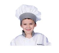 Dress Up America Little Black Gingham Chef Hat - Beautiful Hat For Role-Play