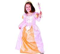 Dress Up America Little Girl Pink Belle Ball Gown - Princess Dress for Kids - Elegant Dress-Up Set for Role Play, Parties, and Themed Events - Includes Dress, Crown, and Wand