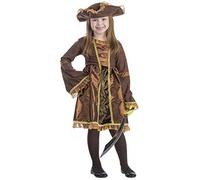 Dress Up America Little Pirate Girl Costume - Beautiful Dress Up Set for Role Play