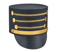 Dress Up America Marching Band Hat - Band Major Uniform Costume Accessory for Adults (Black)