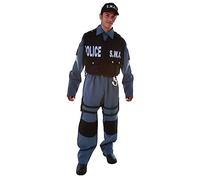 Dress Up America Men's Adult Deluxe Swat Police Officer Costume - Beautiful Dress Up Set for Role Play - Plastic Toy Stick Not Included