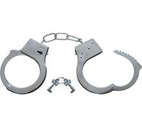 Dress Up America Metal Handcuffs - Toy Handcuffs for Kids - Police Costume Accessory - Handcuff Set with Two Keys