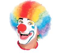 Dress Up America Multi Colored Curly Rainbow Clown Wig for Role Play