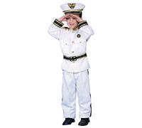 Dress Up America Deluxe Navy Admiral Children's Costume Set - Dress Up Role Play Kit For Kids