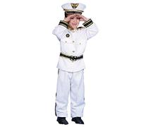 Dress Up America Deluxe Navy Admiral Children's Costume Set - Dress Up Role Play Kit For Kids