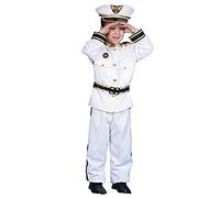 Dress Up America Navy Admiral Costume - White Ship Captain Uniform For Kids - Boat Captain Costume Set For Boys And Girls - Dress Up Role Play Kit For Kids
