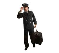 Dress Up America Pilot Costume for Adults - Airline Captain Uniform for Men
