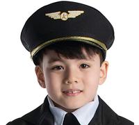Dress Up America Pilot Hat - Black Airline Captain Cap - Pilot Costume Accessory for Kids and Adults