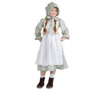Dress Up America Pioneer Costume for Girls - Colonial Prairie Dress for Kids - Revolutionary Costume Set