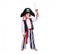 Dress Up America Pirate Costume for Boys - Kids Pirate Costume Set - Dress-Up Set Includes a Top, Pants, Eyepatch, and More