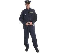 Dress Up America Police Costume For Adults - Shirt, Pants, Hat, Belt, Gun Holster and handcuffs Cop Set
