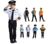 Dress Up America Pilot Role-Play Costume - Pilot Outfit for Kids Pretend Play Sets - Pilot Dress Up Kids Sets for Toddlers (TROUSER NOT INCLUDED)
