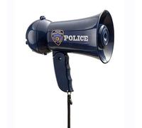 Dress Up America Pretend Play Police Officer's Megaphone Toy with Siren Sound For Kids - Role Play Kids Bullhorn with Siren Sound and Handheld Mic Toy